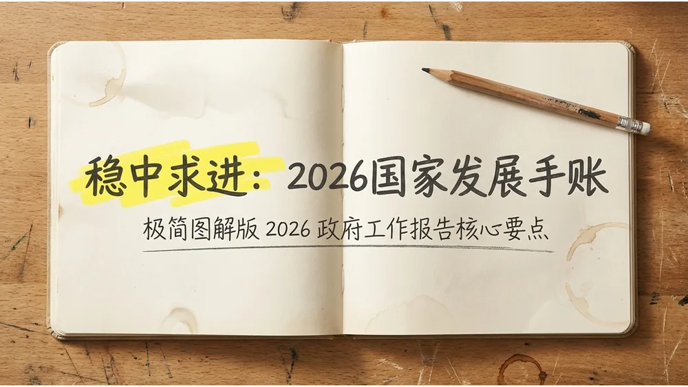 手绘插画风格政府工作报告PPT