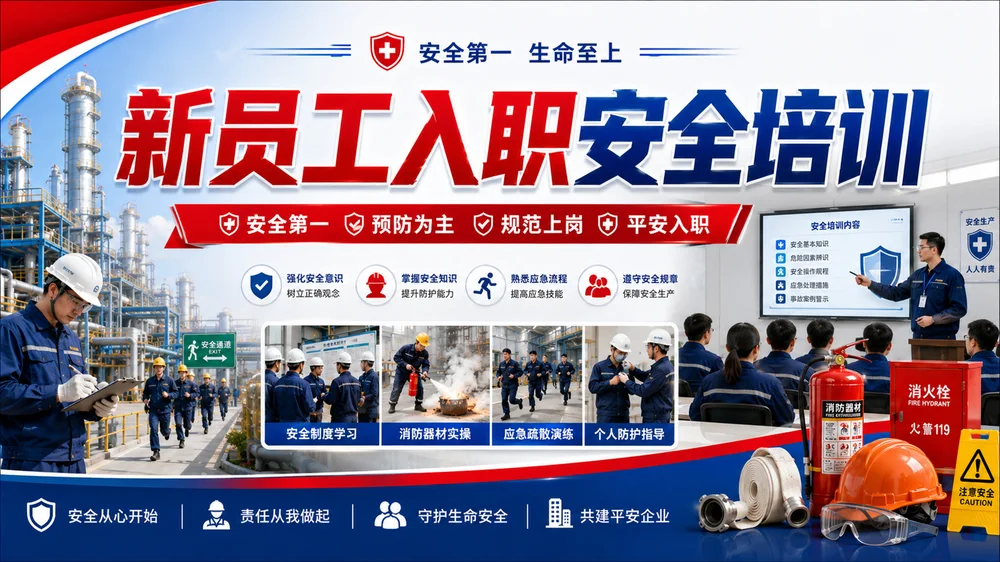 新员工入职安全培训PPT课件｜岗前安全教育｜企业员工上岗培训模板