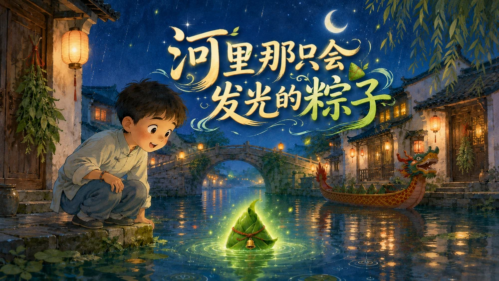 【节日专题】端午节绘本-河里那只会发光的粽子