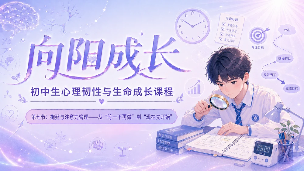 《向阳成长》初中生心理韧性与生命成长课程（第七节）