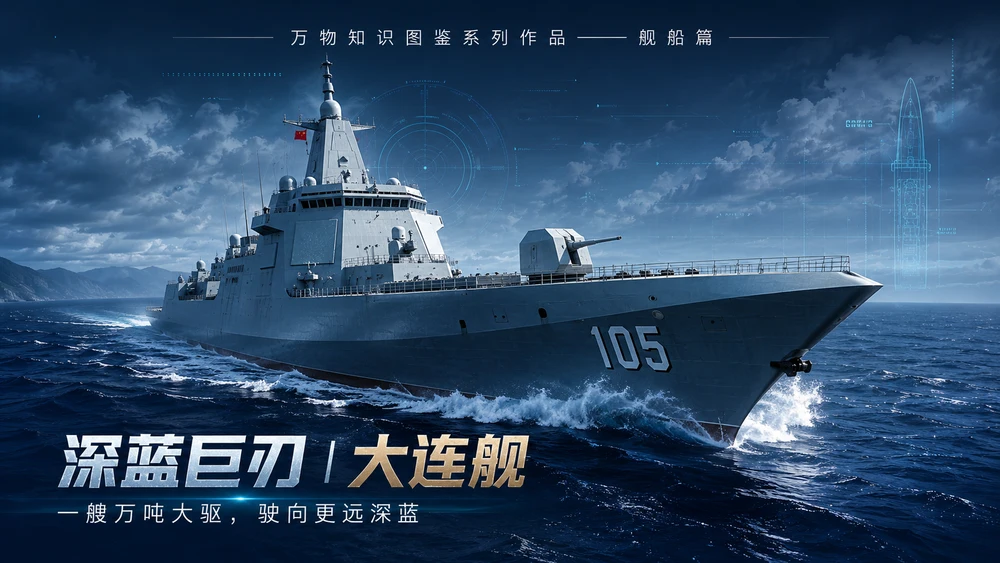 万物知识图鉴系列作品PPT——大连舰