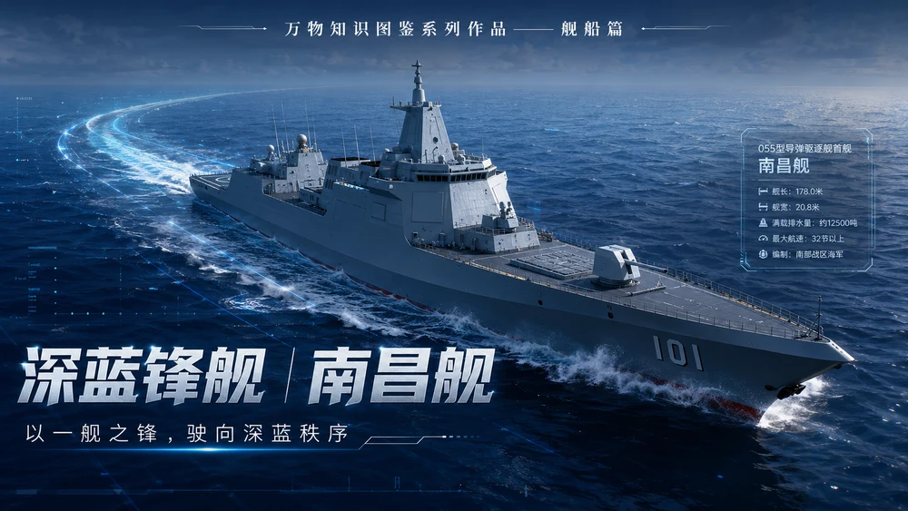 万物知识图鉴系列作品PPT——南昌舰