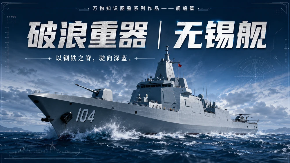 万物知识图鉴系列作品PPT——无锡舰