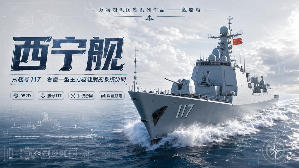 万物知识图鉴系列作品PPT——西宁舰