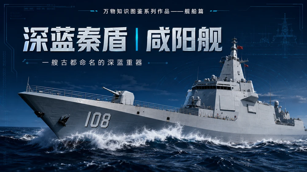 万物知识图鉴系列作品PPT——咸阳舰