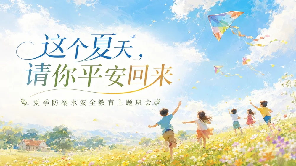 乡村学生夏季防溺水安全教育主题班会PPT课件