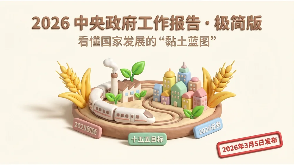 橡皮泥风格政府工作报告PPT