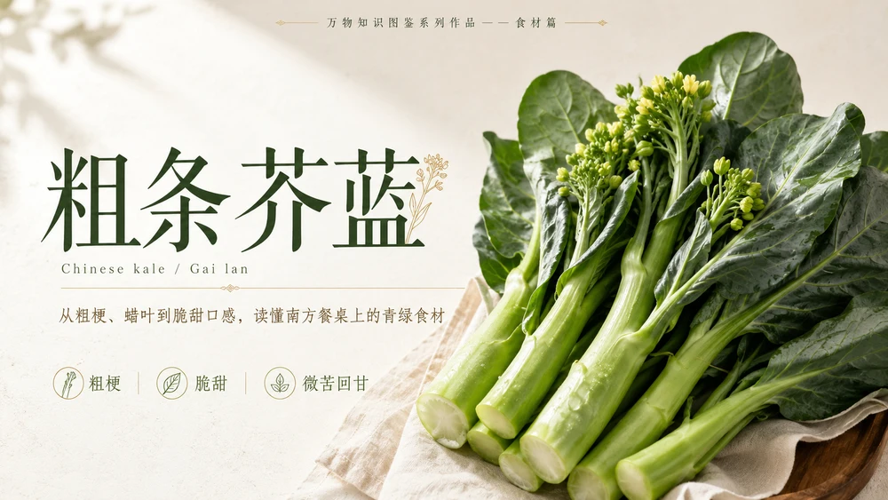 万物知识图鉴系列作品PPT——粗条芥蓝