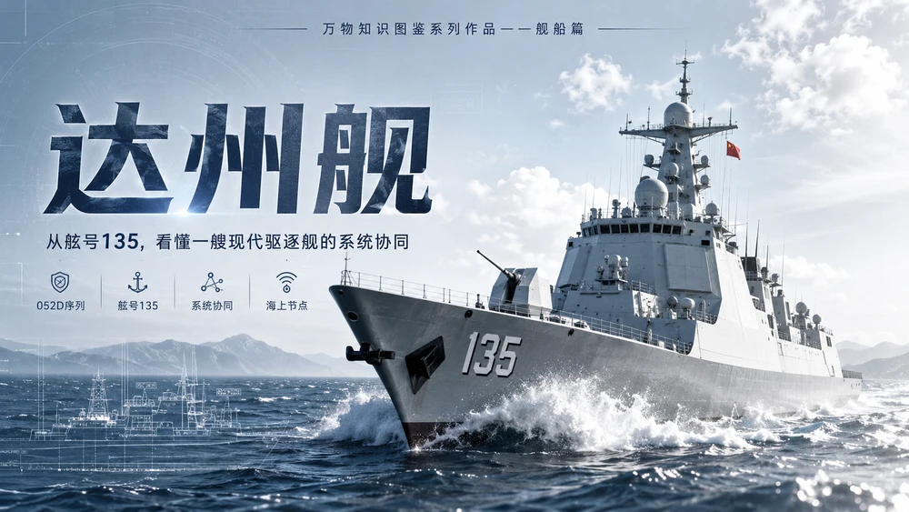 万物知识图鉴系列作品PPT——达州舰