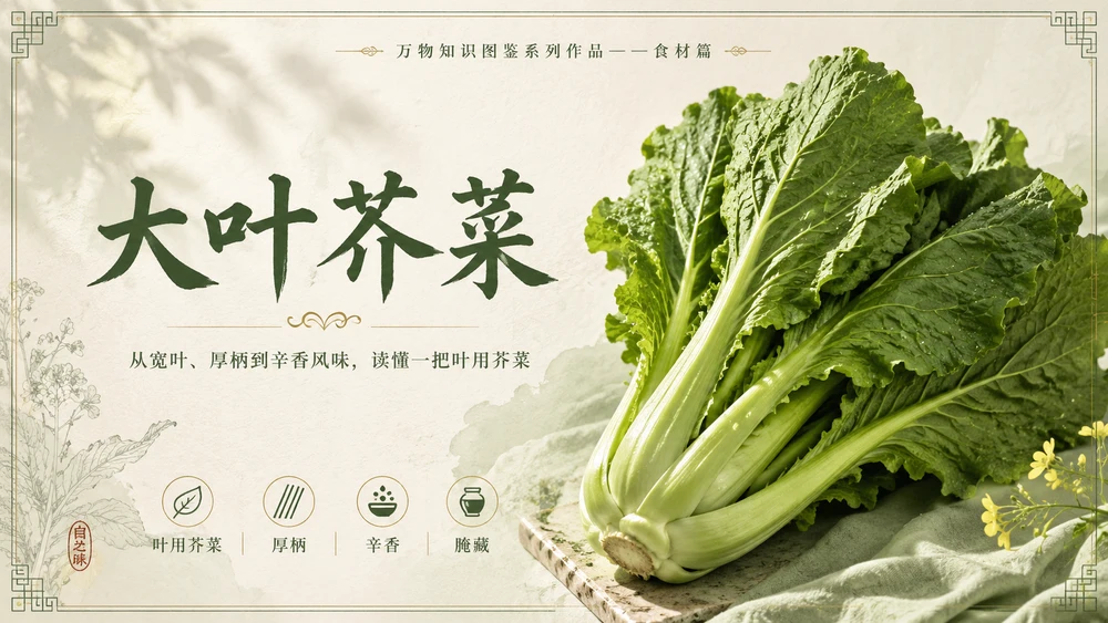 万物知识图鉴系列作品PPT——大叶芥菜