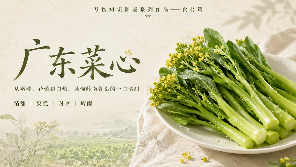 万物知识图鉴系列作品PPT——广东菜心