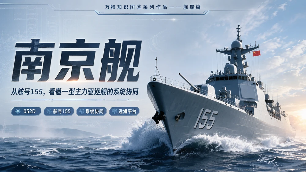 万物知识图鉴系列作品PPT——南京舰