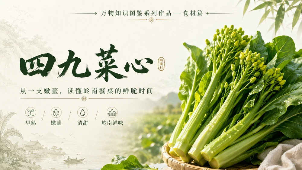 万物知识图鉴系列作品PPT——四九菜心