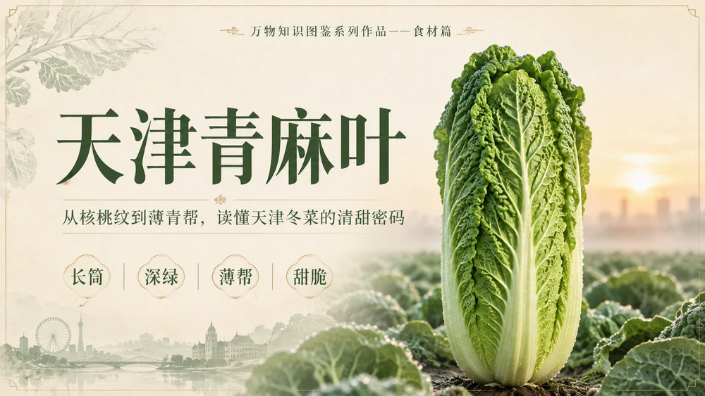 万物知识图鉴系列作品PPT——天津青麻叶