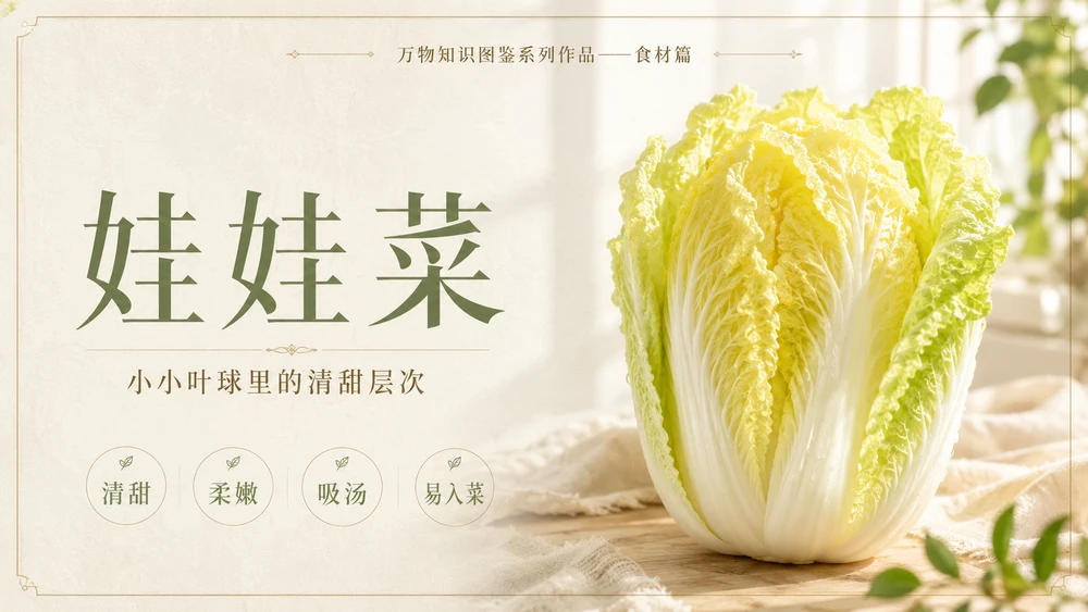 万物知识图鉴系列作品PPT——娃娃菜