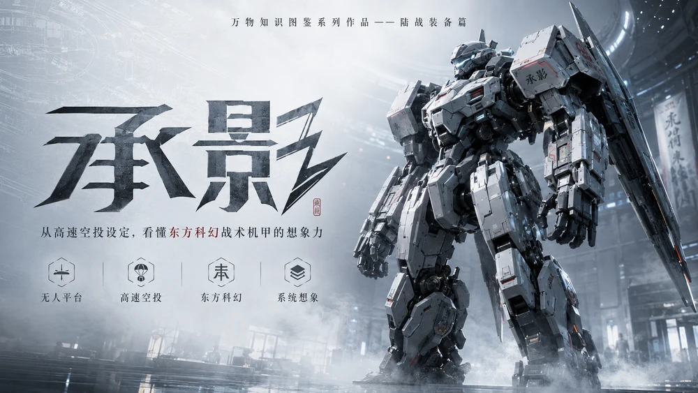 万物知识图鉴系列作品PPT——承影战术无人机甲