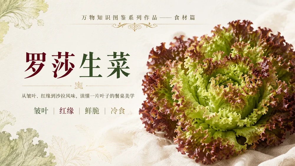 万物知识图鉴系列作品PPT——罗莎生菜