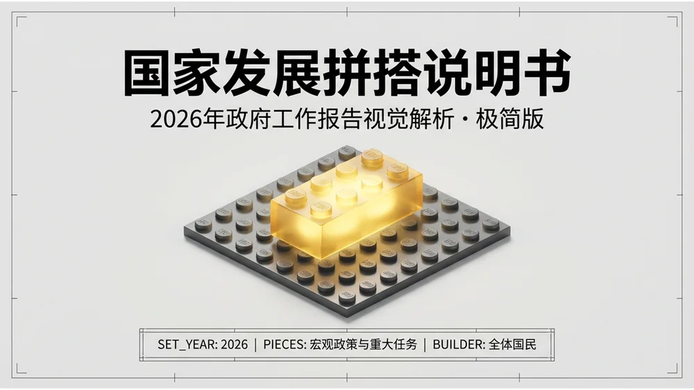乐高风格政府工作报告PPT