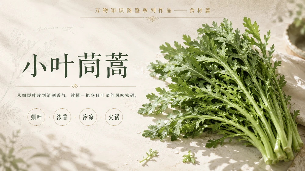 万物知识图鉴系列作品PPT——小叶茼蒿