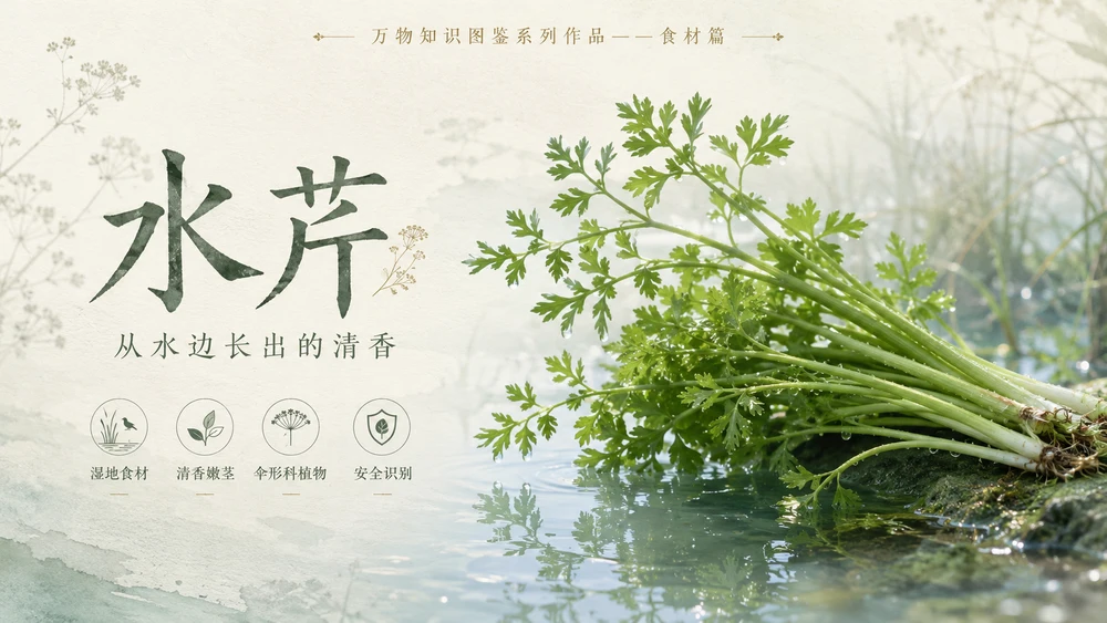 万物知识图鉴系列作品PPT——水芹