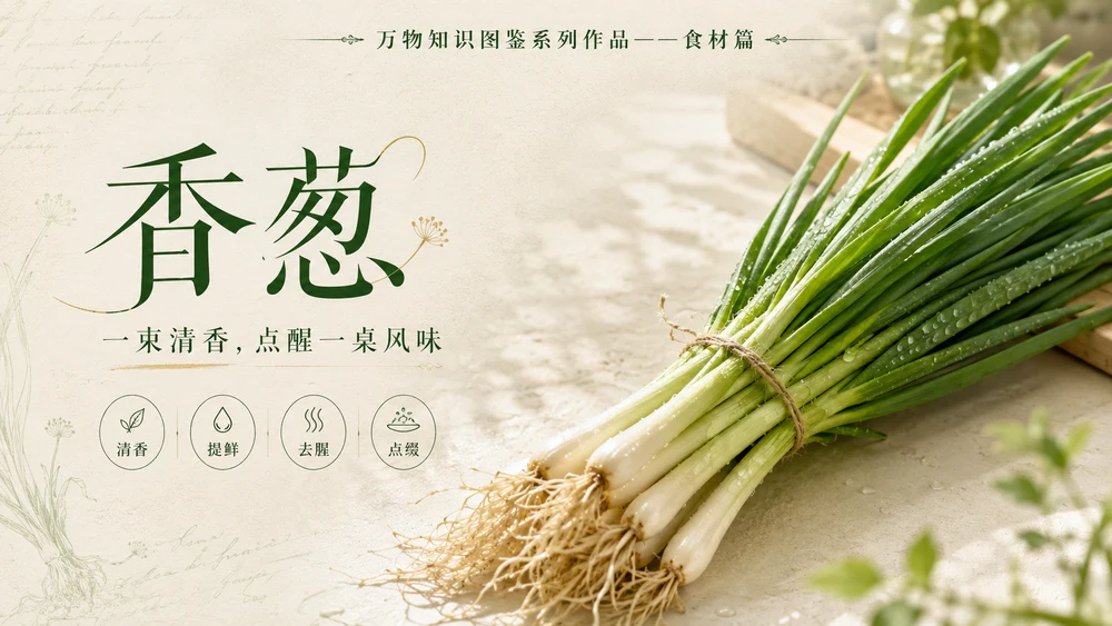 万物知识图鉴系列作品PPT——香葱