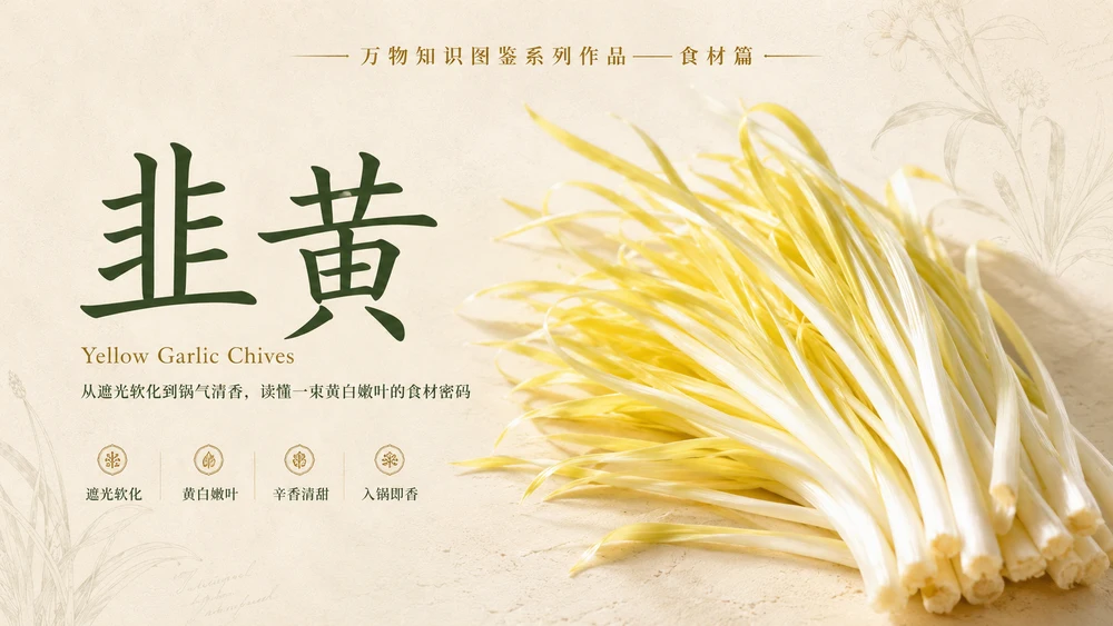 万物知识图鉴系列作品PPT——韭黄