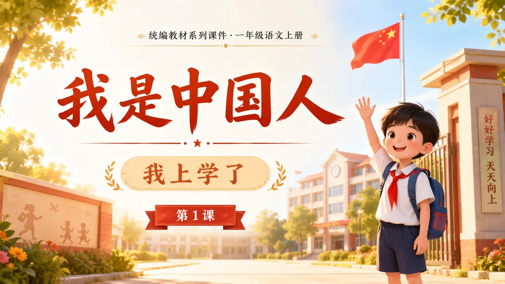 统编教材系列课件PPT——一年级语文上册第1课：我是中国人