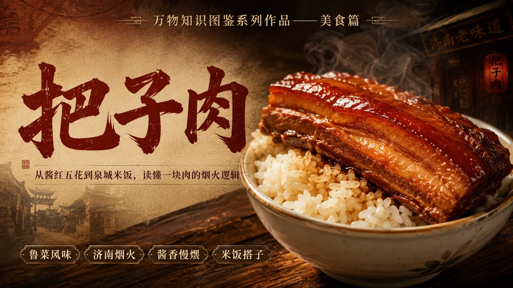 万物知识图鉴系列作品PPT——把子肉