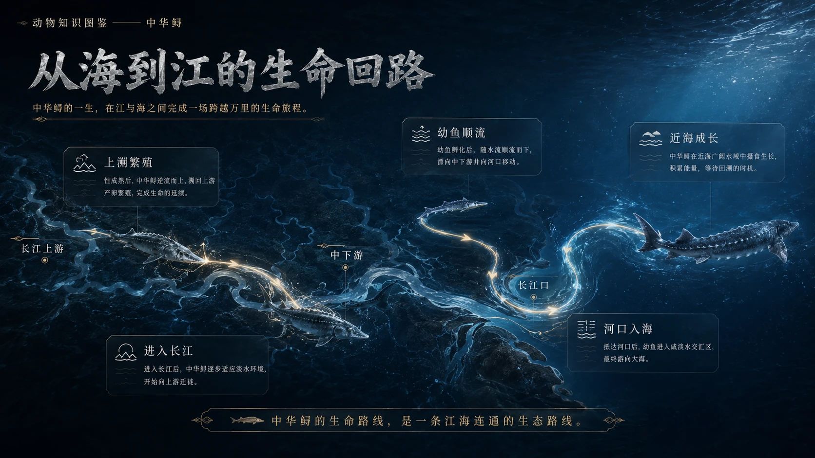 万物知识图鉴系列作品PPT——中华鲟 - 预览图6