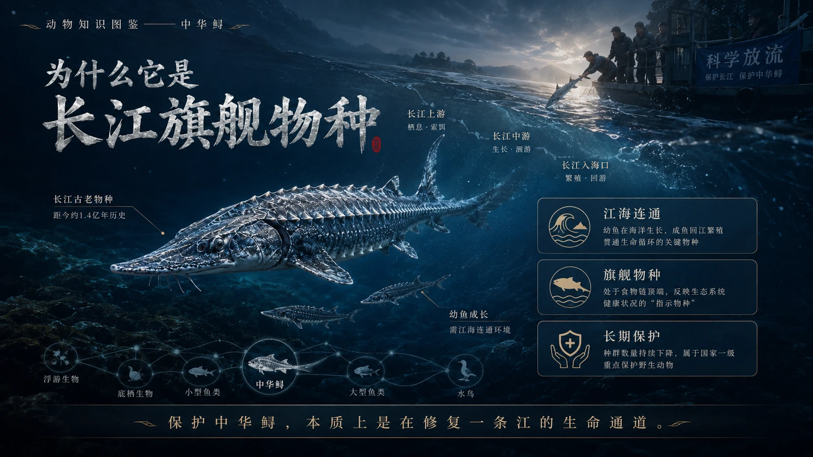 万物知识图鉴系列作品PPT——中华鲟 - 预览图9