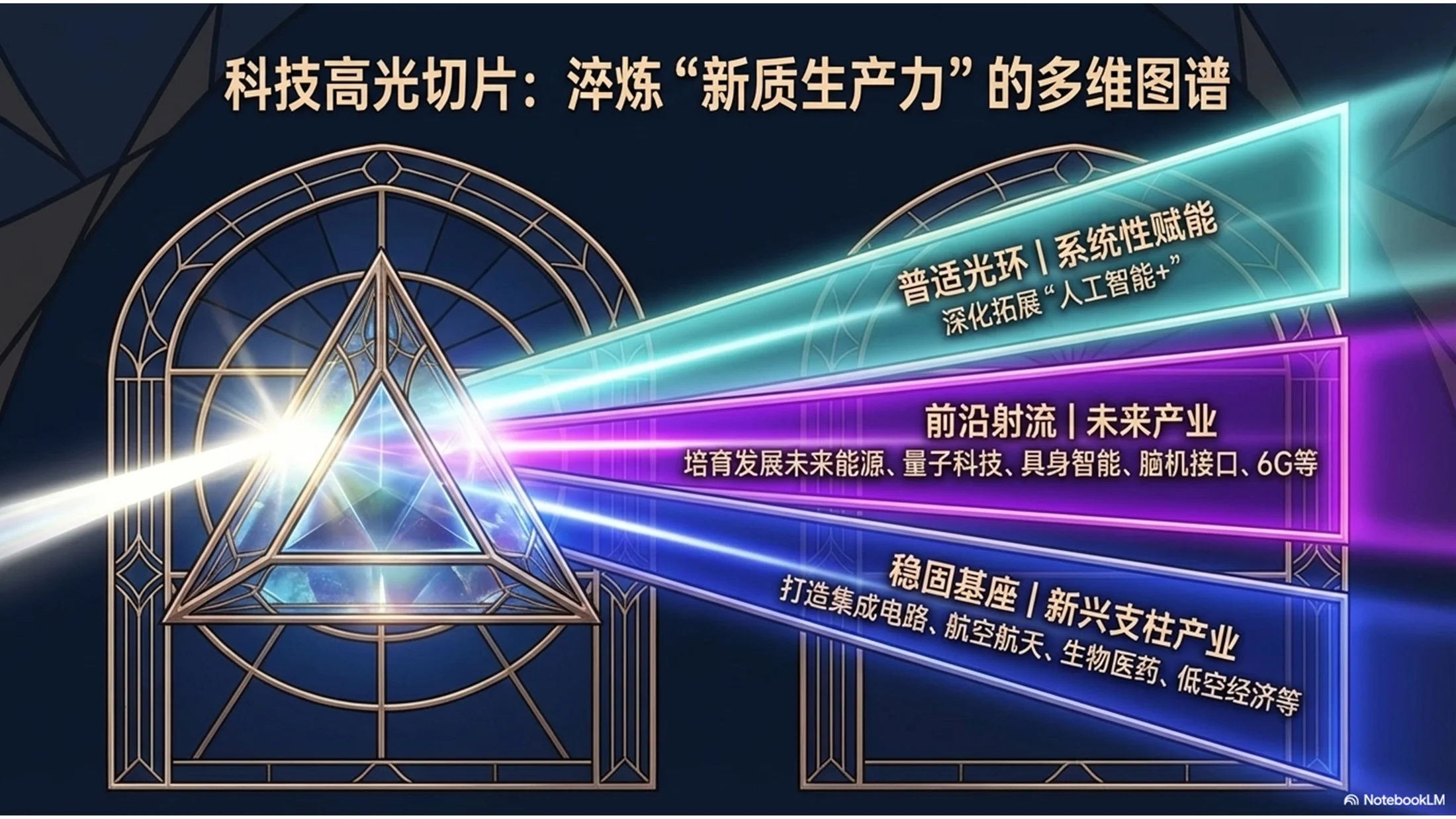彩绘玻璃图案风格政府工作报告PPT - 预览图6
