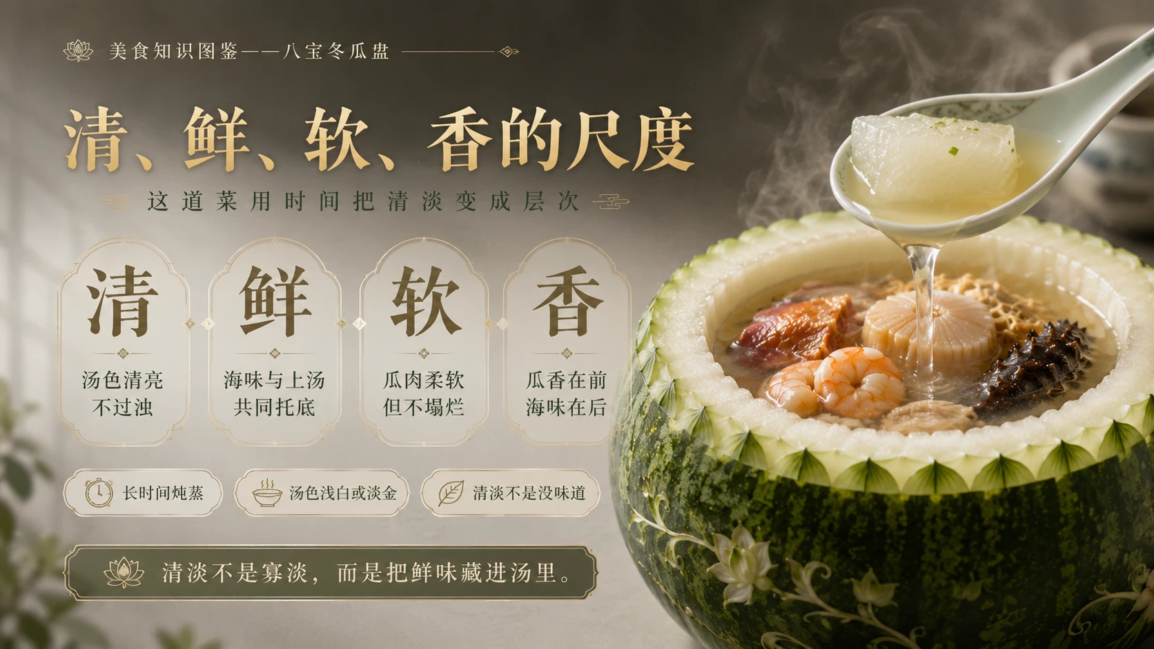 万物知识图鉴系列作品PPT——八宝冬瓜盅 - 预览图4