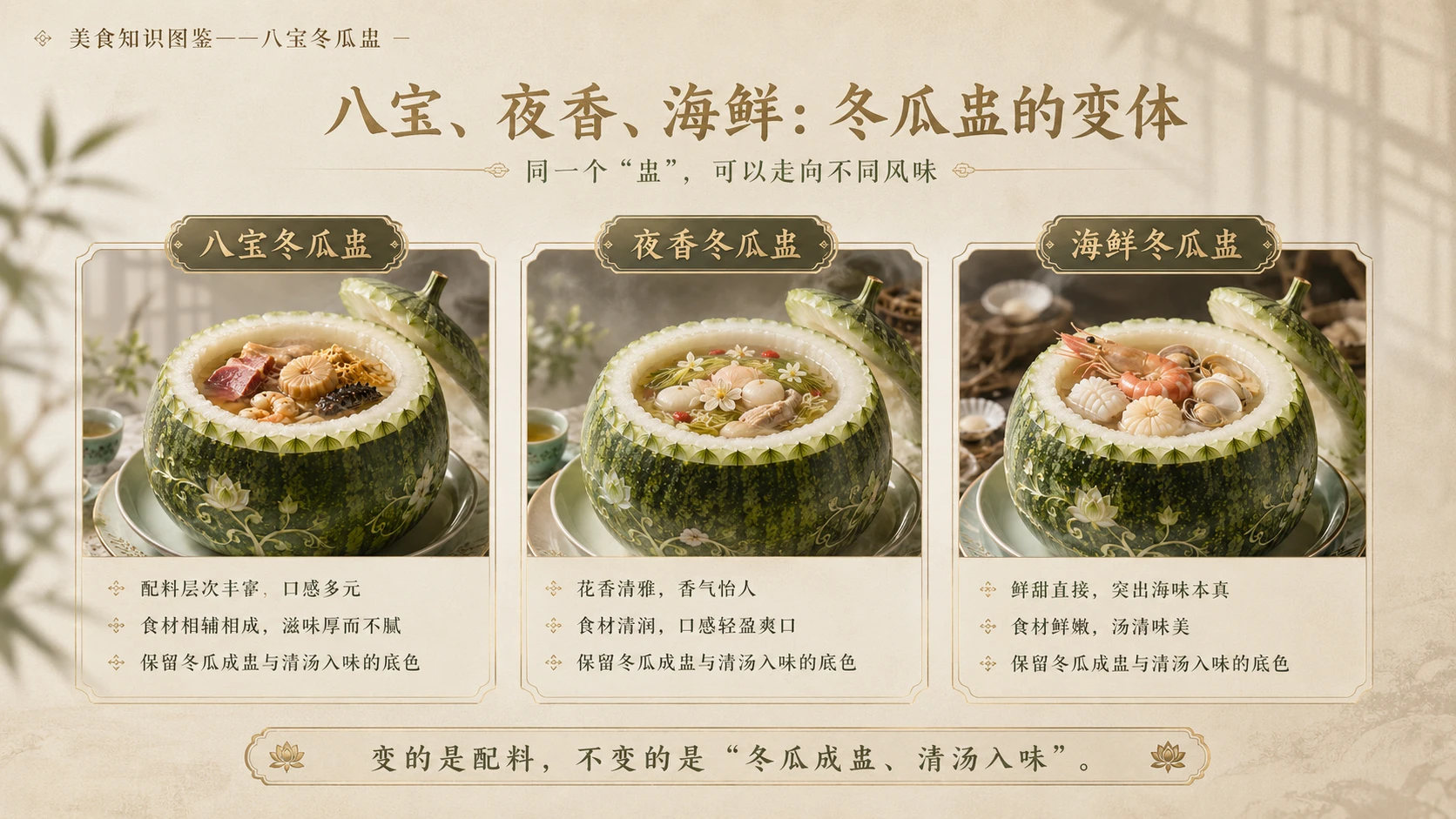 万物知识图鉴系列作品PPT——八宝冬瓜盅 - 预览图8