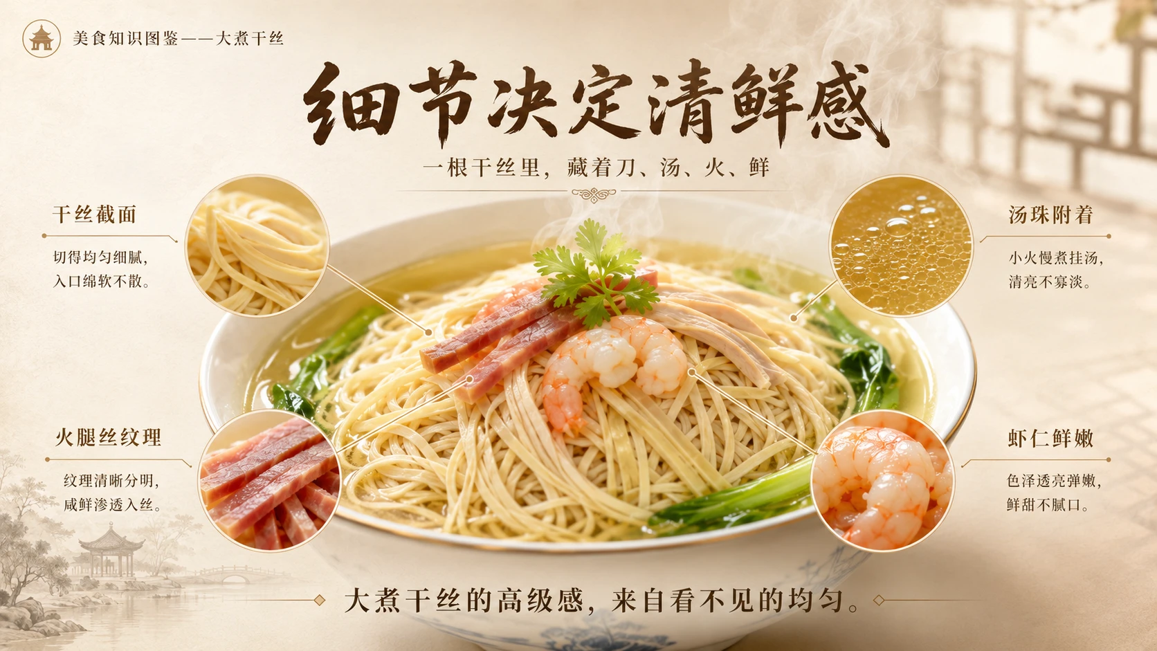 万物知识图鉴系列作品PPT——大煮干丝 - 预览图7