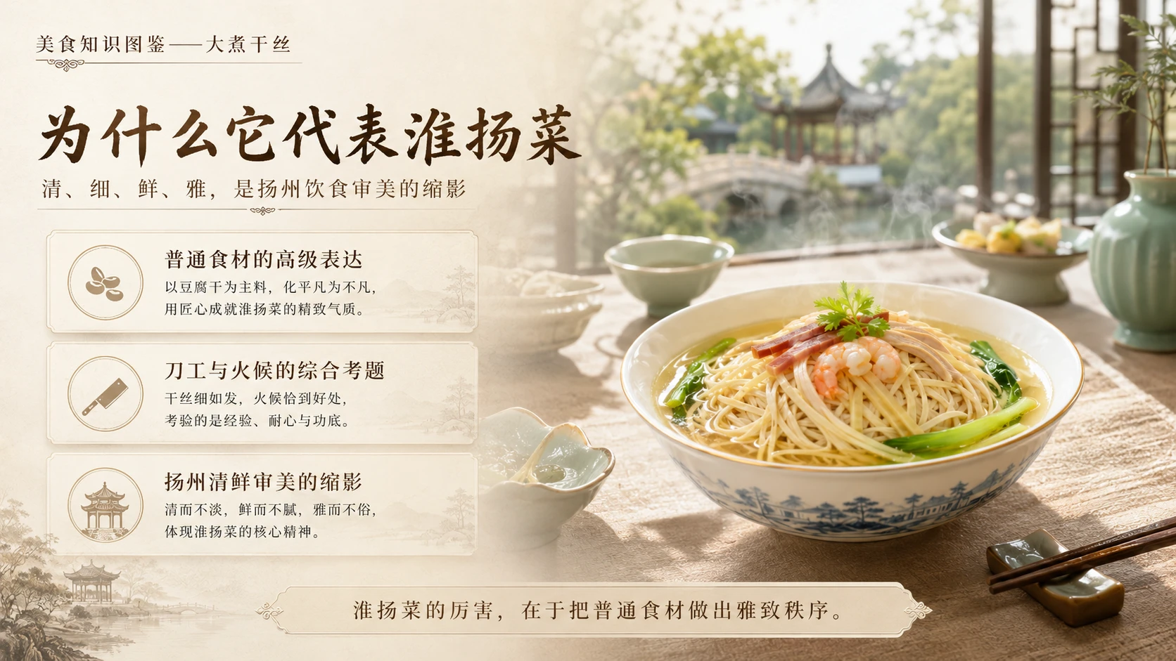 万物知识图鉴系列作品PPT——大煮干丝 - 预览图9