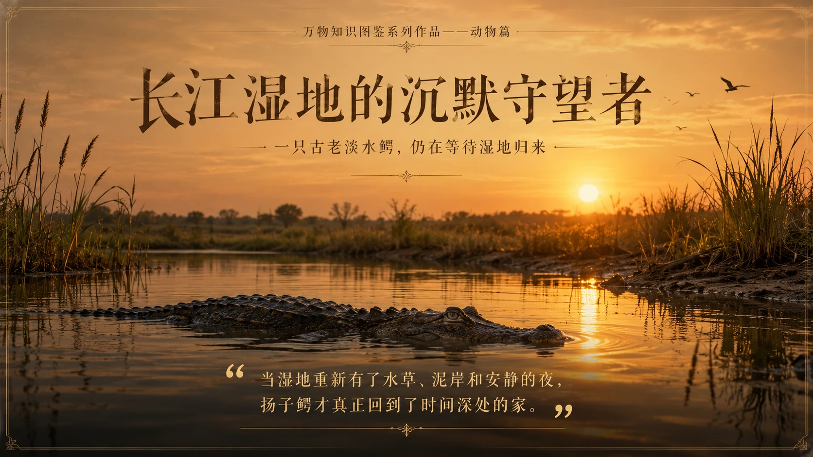 万物知识图鉴系列作品PPT——扬子鳄 - 预览图10