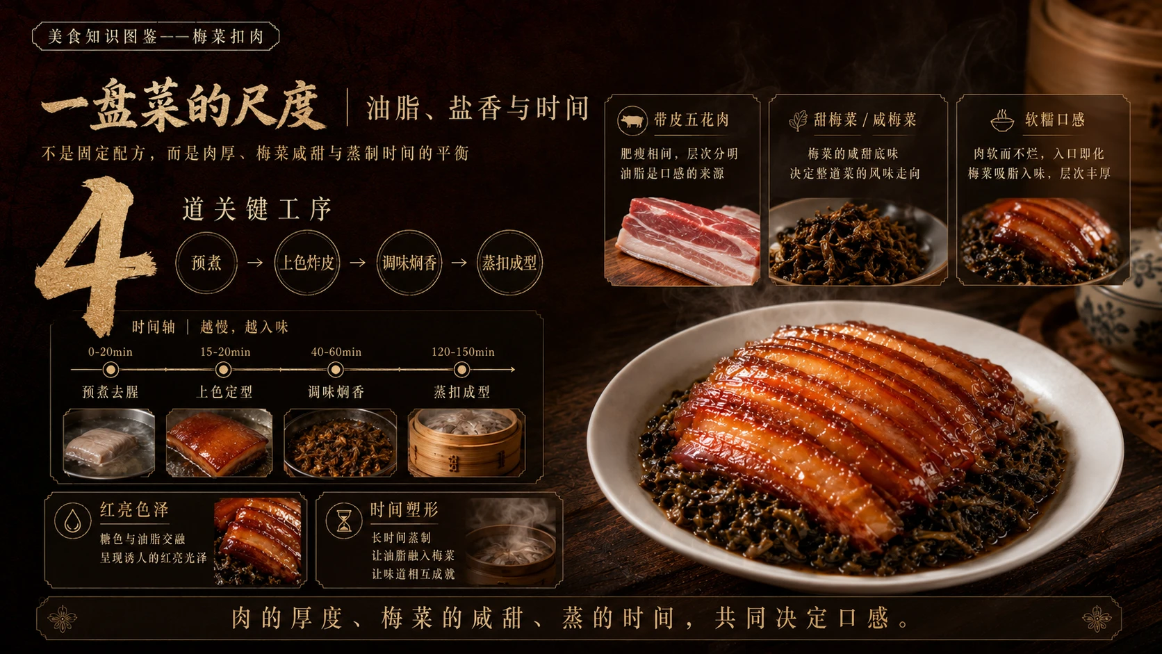 万物知识图鉴系列作品PPT——梅菜扣肉 - 预览图4