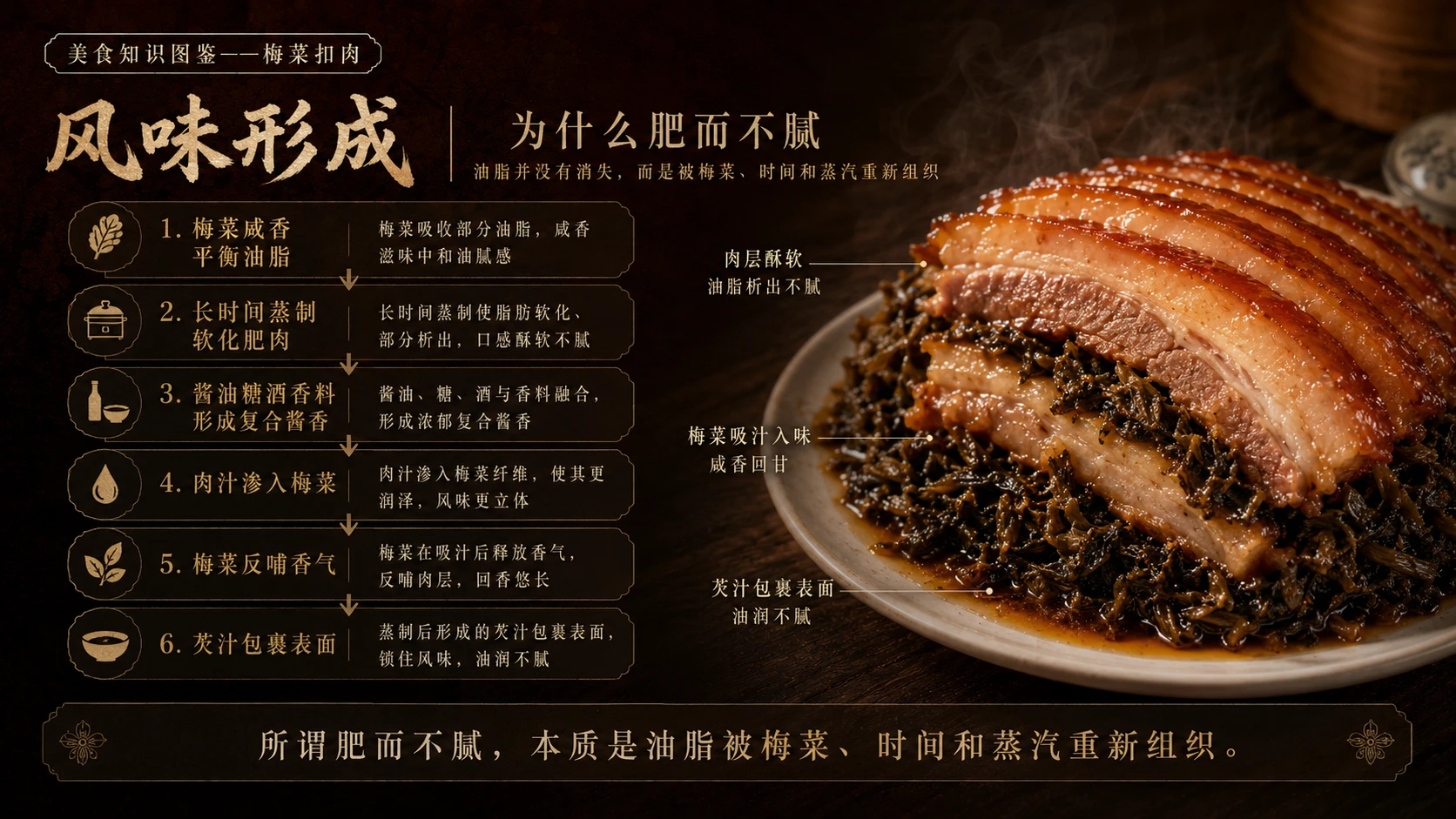 万物知识图鉴系列作品PPT——梅菜扣肉 - 预览图6