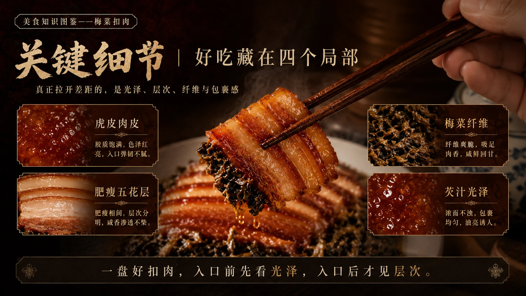 万物知识图鉴系列作品PPT——梅菜扣肉 - 预览图7