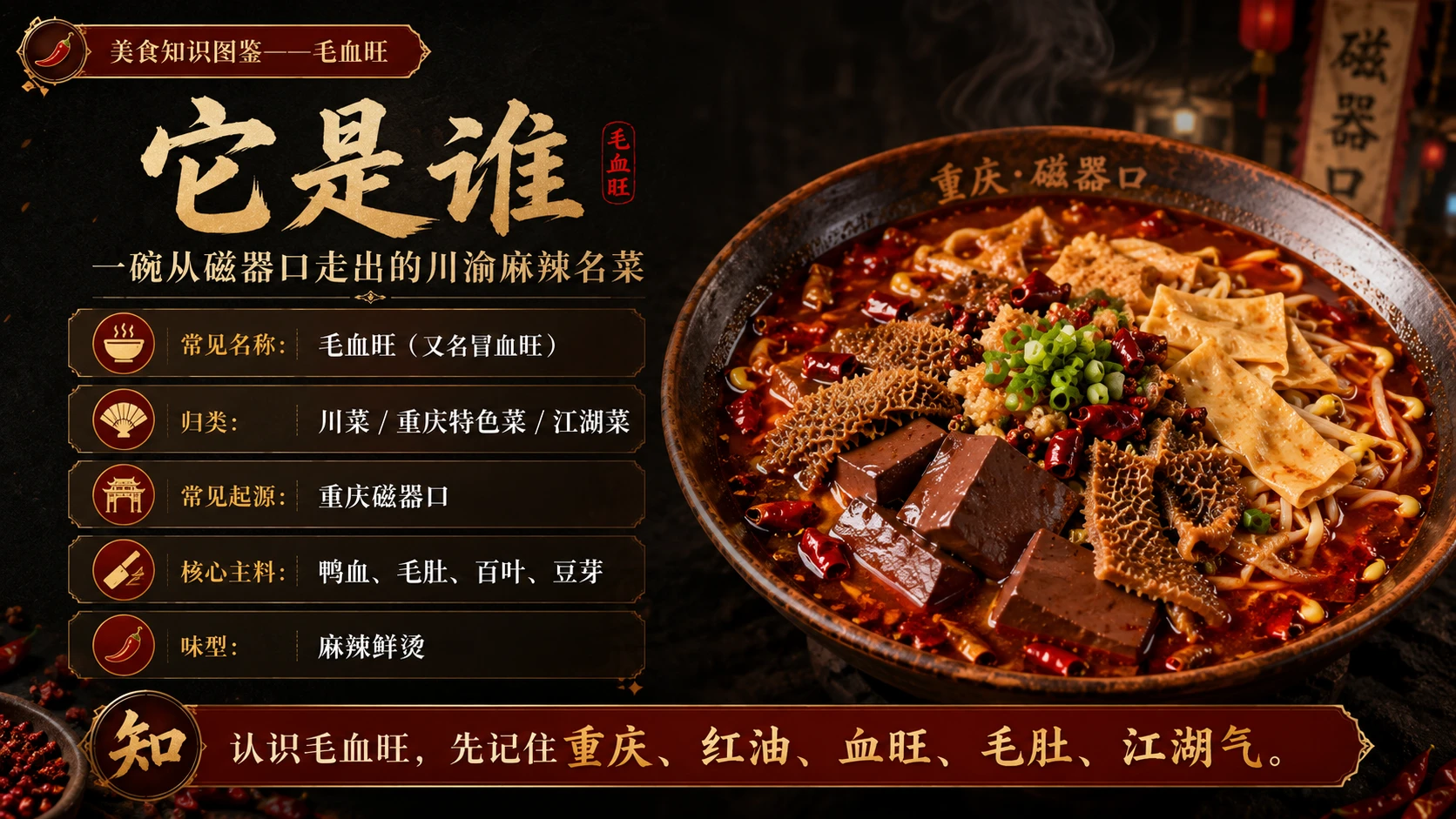 万物知识图鉴系列作品PPT——毛血旺 - 预览图2