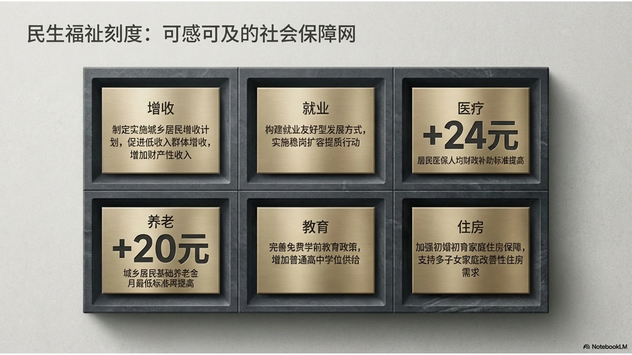 花岗岩黄金纹理风格政府工作报告PPT - 预览图8