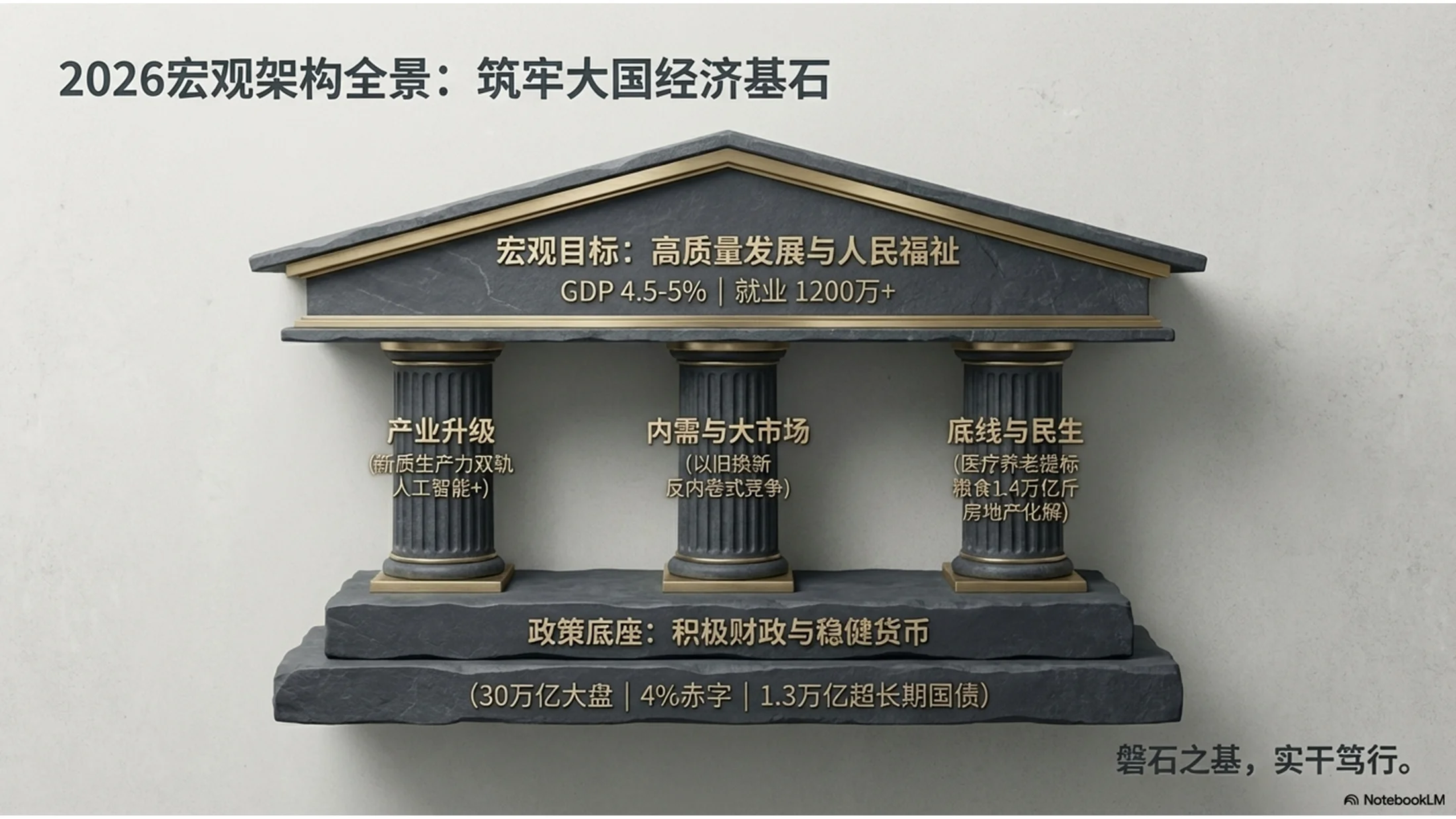 花岗岩黄金纹理风格政府工作报告PPT - 预览图10