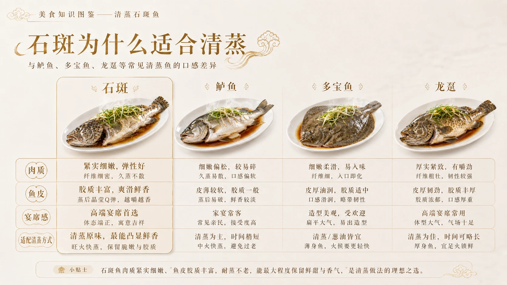 万物知识图鉴系列作品PPT——清蒸石斑鱼 - 预览图8