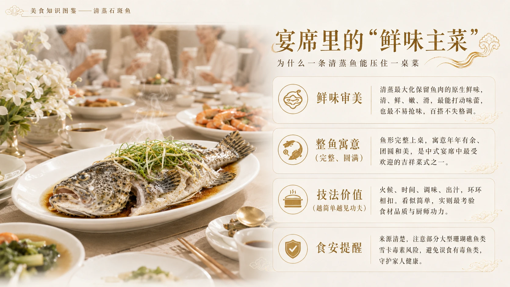 万物知识图鉴系列作品PPT——清蒸石斑鱼 - 预览图9