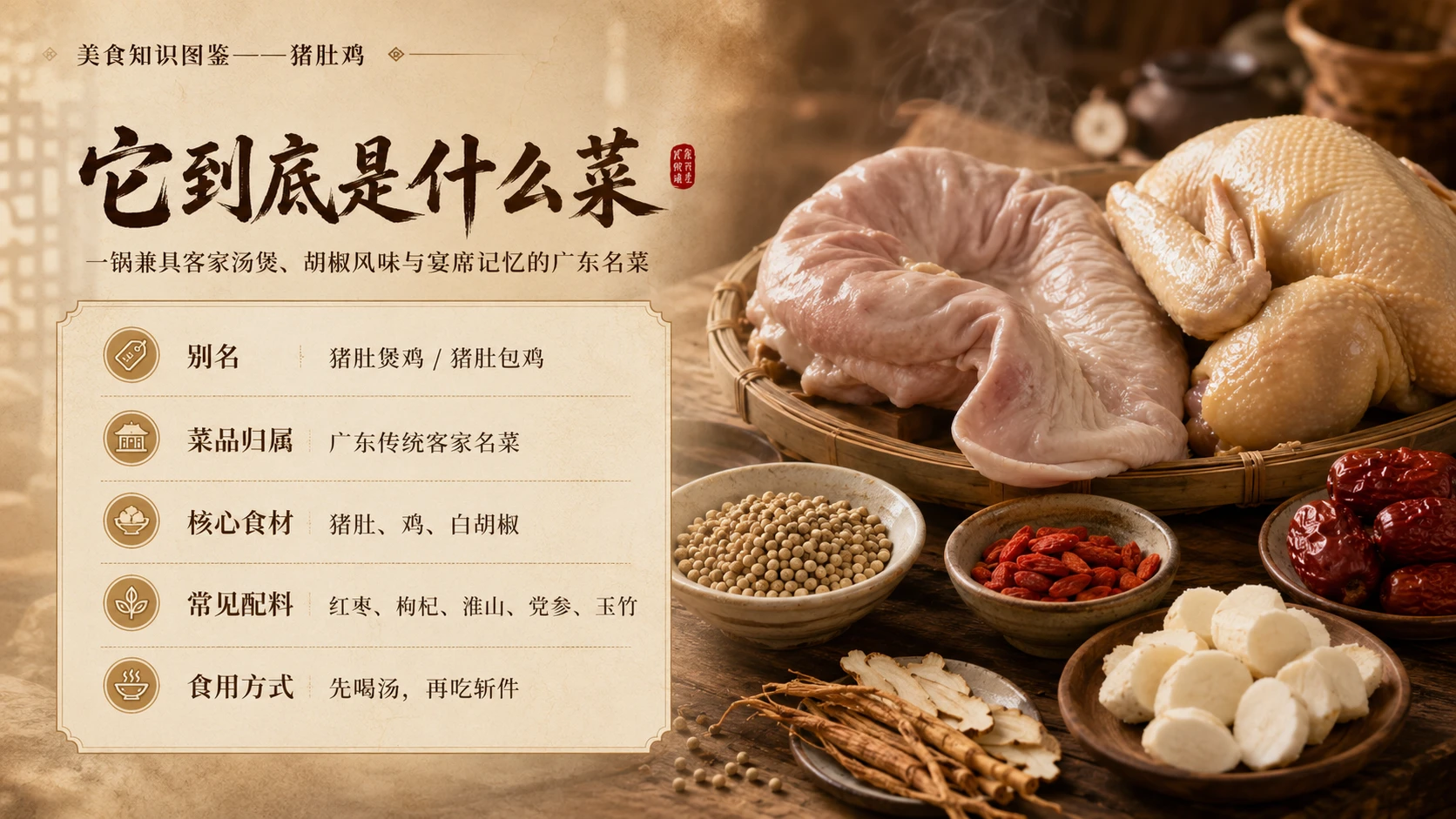 万物知识图鉴系列作品PPT——猪肚鸡 - 预览图2