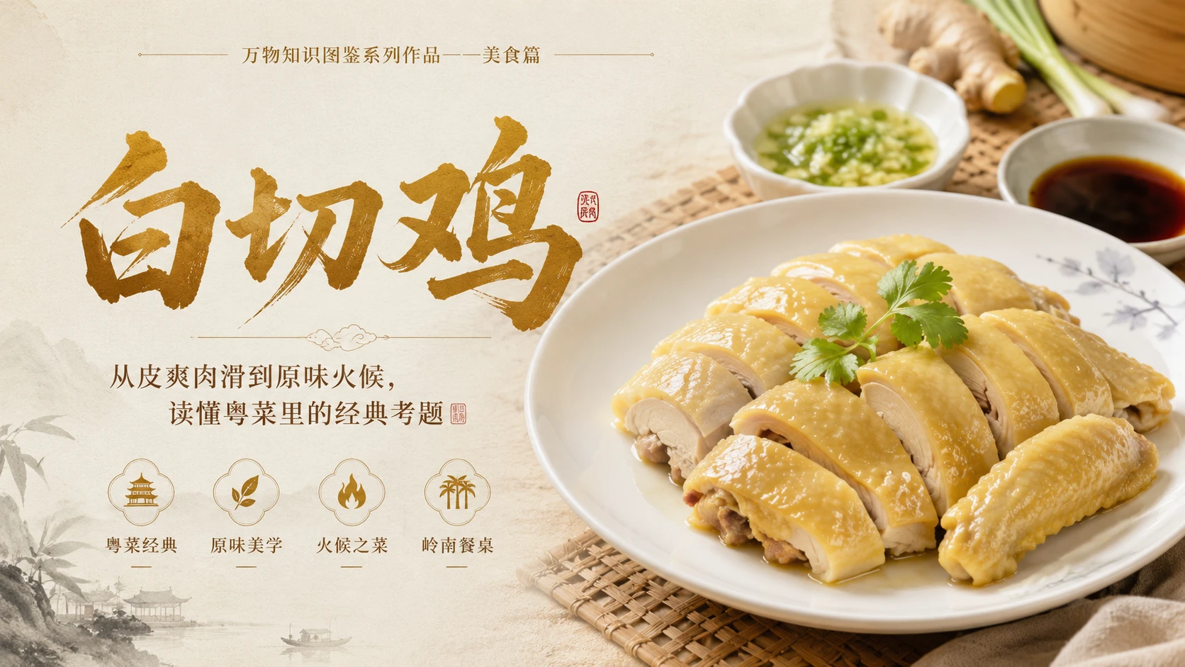 万物知识图鉴系列作品PPT——白切鸡 - 预览图1