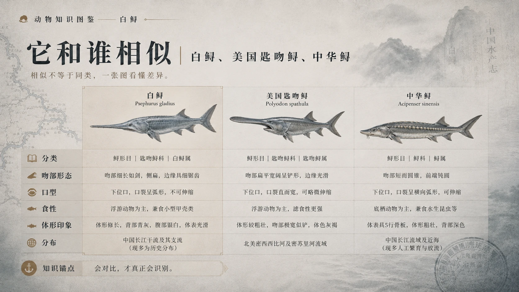 万物知识图鉴系列作品PPT——白鲟 - 预览图8