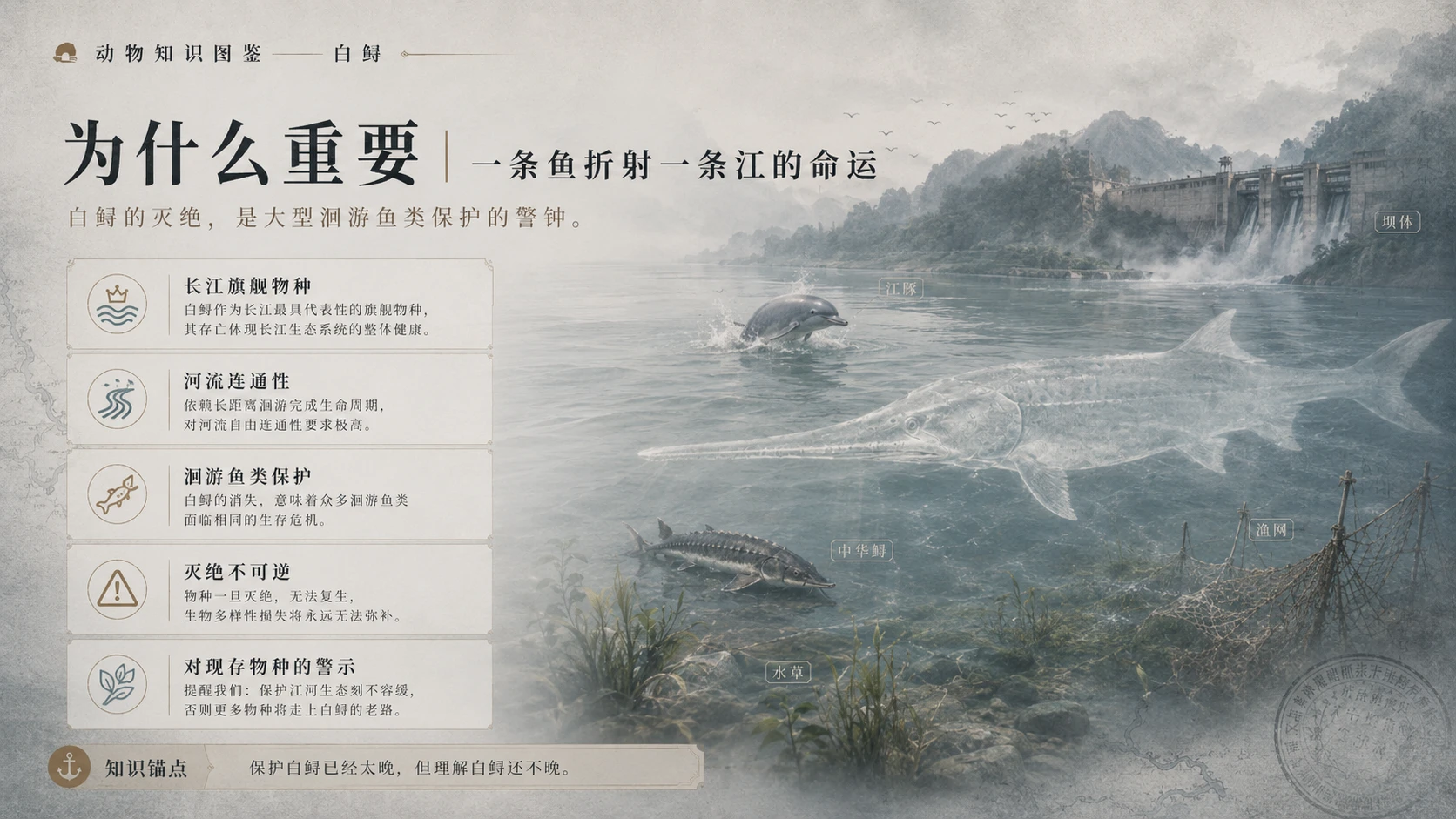 万物知识图鉴系列作品PPT——白鲟 - 预览图9