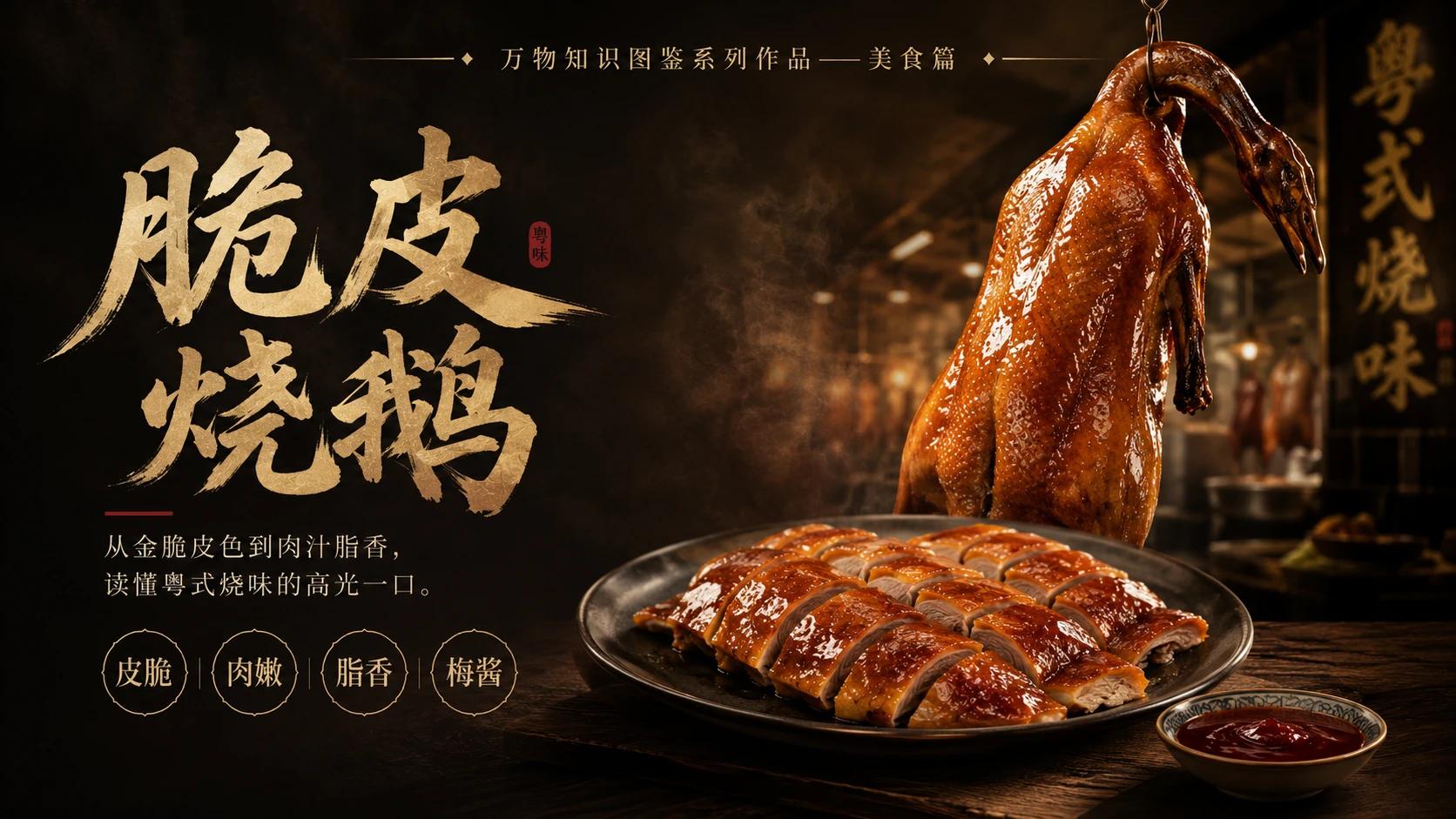 万物知识图鉴系列作品PPT——脆皮烧鹅 - 预览图1