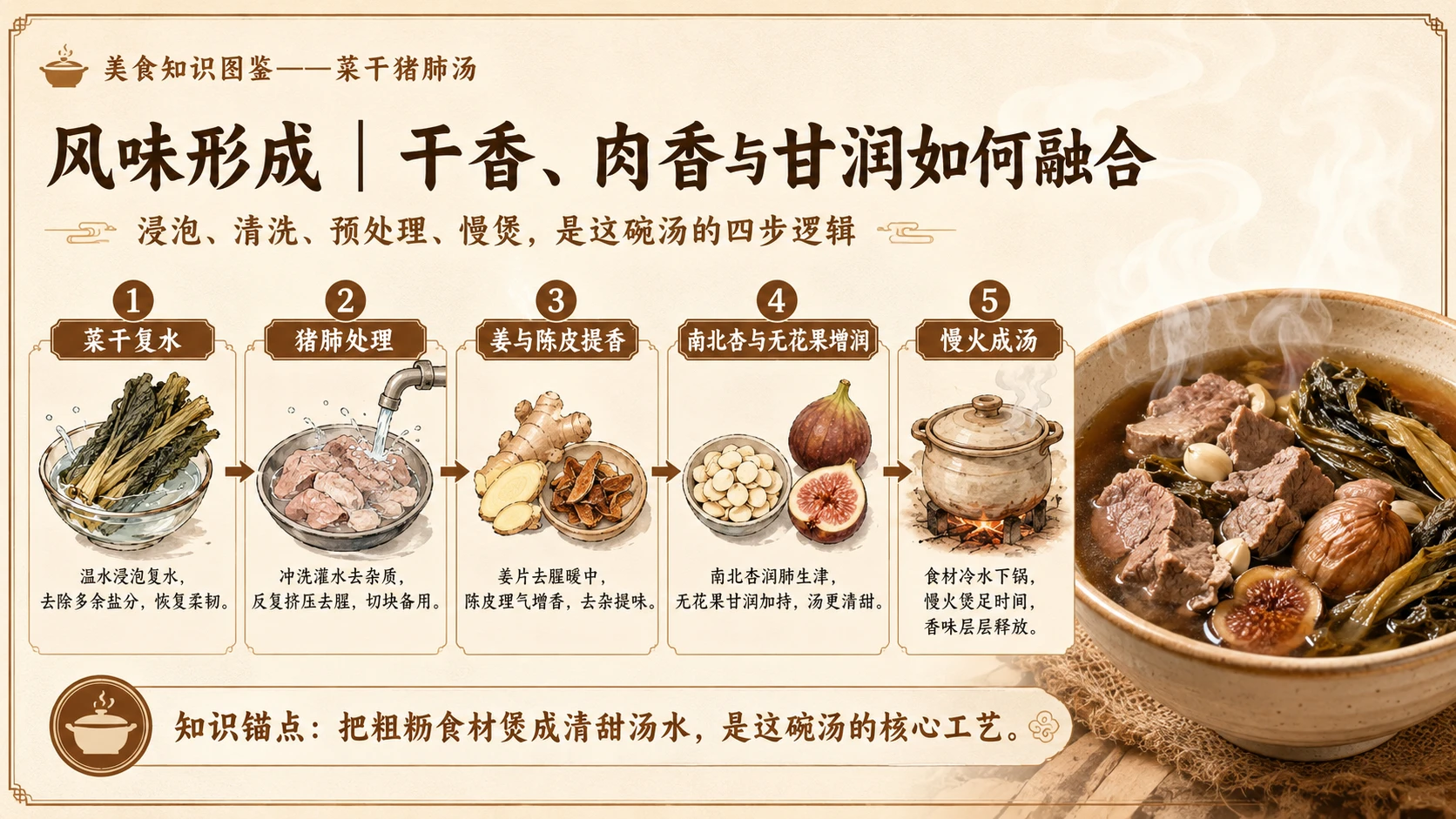万物知识图鉴系列作品PPT——菜干猪肺汤 - 预览图6